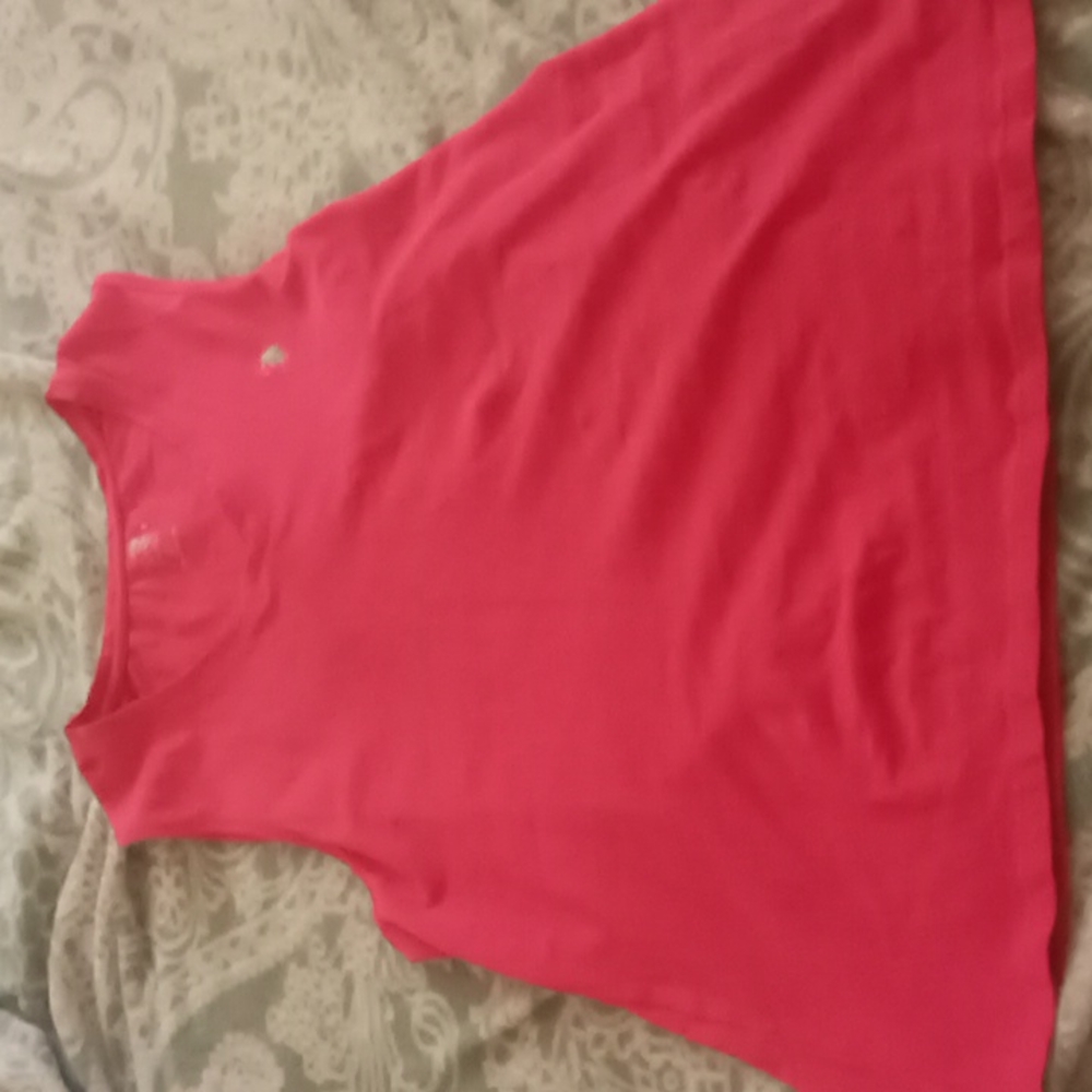 Pink polo tank top